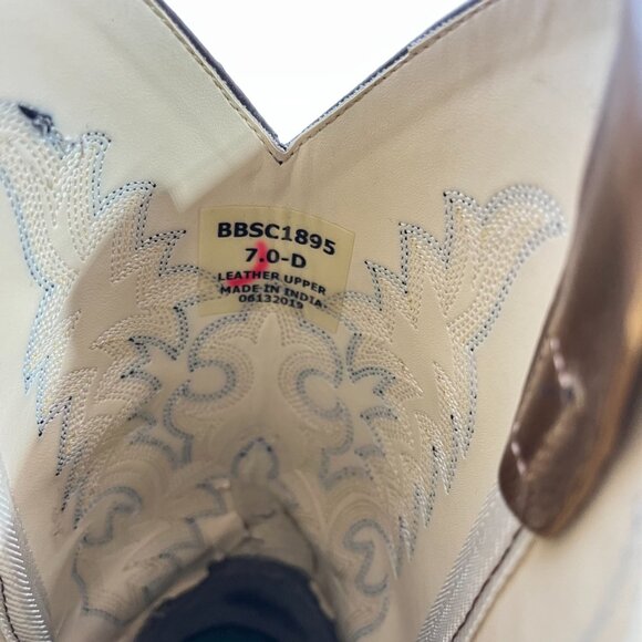 Cody James Square Toe Boots Child Youth Size 7.0 D Style BBSC1895 Leather Brown - Picture 12 of 16